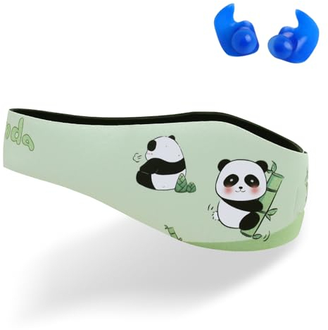 Wasserdicht Schwimmen Stirnband für Kleinkinder, Kinder, Erwachsene - um die Ohren der Schwimmer zu schützen, Ohrenschutz - Wasser fernhalten Halten Sie die Ohrstöpsel Band (grün, M)