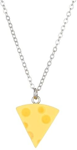 JUNNASALIKER Collier, collier d'amitié avec pendentif imitation fromage ras du cou, Métal