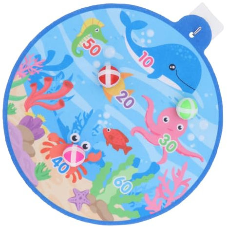 Happyyami 1 Satz Klebriger Ballsauger Kinderspielzeug Pädagogisches Klebriges Ballspielzeug Platte Puzzle- Werfen Kinderteller Wurfspiel Vlies Blue