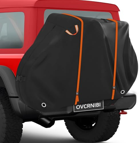 OVCRNIBI Bike Cover for Transport on Rack,600D Waterproof &Tear resistant Bicycle Covers for 1,2 Bikes on Rear Bike Rack,Heavy Duty Rain Dust with Night Reflective Handle for Car Hitch Travel