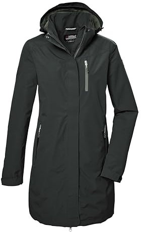 killtec Damen Funktionsparka/Parka mit abzippbarer Kapuze KOS 30 WMN PRK, dunkelgrün, 42, 42918-000