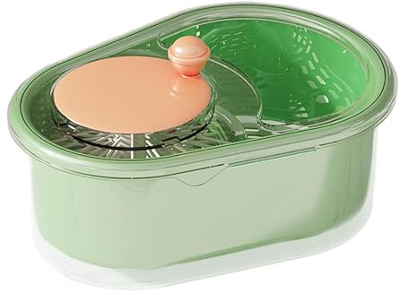 Essoreuse à fruits – Petite essoreuse à salade | Séchoir rotatif pour légumes | Lave-laitue manuel | Panier égouttoir portable | Lave-fruits manuel | Bol de lavage alimentaire pour la cuisine et la