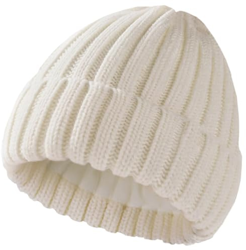 choshion Fleece Lined Wool Beanie Hat for Women Men,Soft Womens Winter Hats Chunky Warm Wool Beanies Hats Snow Ski Skull Cap