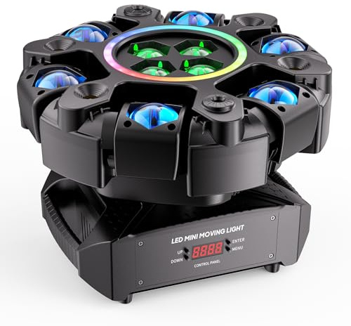 Teste Mobili LED 180W, Beam Luce da Discoteca RGBW Luci da Palcoscenico per DJ Disco Banchetti Bar Party