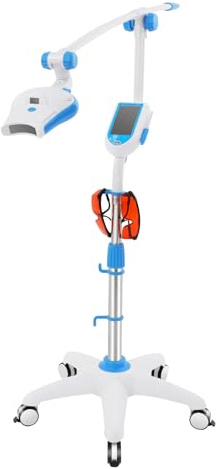 Dental LED tandblekning tandblekning tandblekning blekning, höjdjusterbar accelerator mobilstativ med LCD-pekskärm, 3 ljusfärger för tandvård