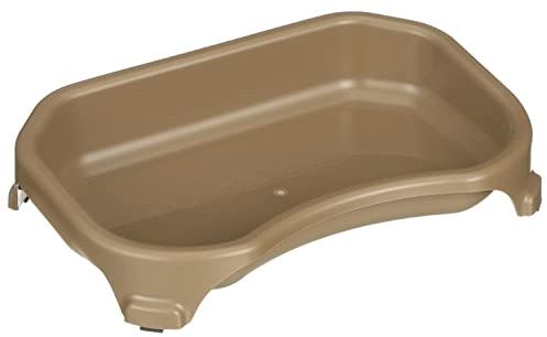 Neater Pet Brands Large Capacity Cat Bowls, Water Bowl for Cats, Reptiles, Chickens, Birds, & Small Animals, Cat Food Bowl (6 Cups), Indoor or Outdoor Water Trough & Feeder, Champagne