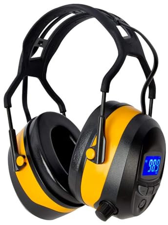 Gardtech Gehörschutz, Kapselgehörschutz mit Radio/Bluetooth/FM, Sicherheits-Ohrenschützer mit NRR 29dB, Lärmschutzkopfhörer für Männer und Frauen, Schutzkopfhörer zum Schießen und Mähen