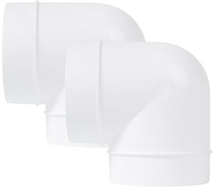Vent Systems Lot de 2 raccords de tuyau de ventilation coudés à 90 degrés en plastique ABS 100 mm