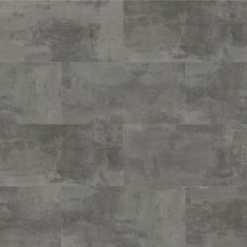 ARTENS - PVC Bodenbelag - Selbstklebende Vinyl-Fliesen Seren - Vinylboden - FORTE - Steineffekt - Dunkelgrau - L.60,96 cm x B.30,48 cm - Dicke 2 mm - 2,23 m²/ 12 Fliesen - Belastungsklasse 31