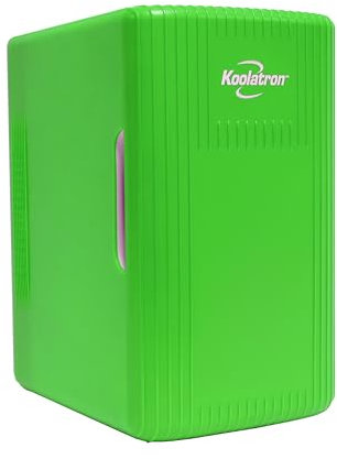 Koolatron Retro Mini Fridge For Bedrooms 6L Small Fridge 8 Can Table Top 12v Portable Cooler Warmer Refrigerator Quiet Mini Fridges For Skincare Food Drinks Kids Home Car & Travel Green