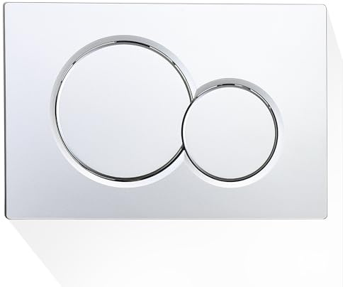 OasisFlow Dual Flush Plate Actuator for Wall Hung Toilets, Compatible with Geberit Sigma01-115.770.21.5, Easy Installation, Flush Plate Included (Silver)
