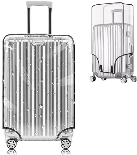 Transparent Kofferschutzhülle, Staubdicht Koffer Schutzhülle, PVC Kofferhülle Kofferschutzhülle Wasserdicht Gepäckabdeckung für 24 Zoll Koffer