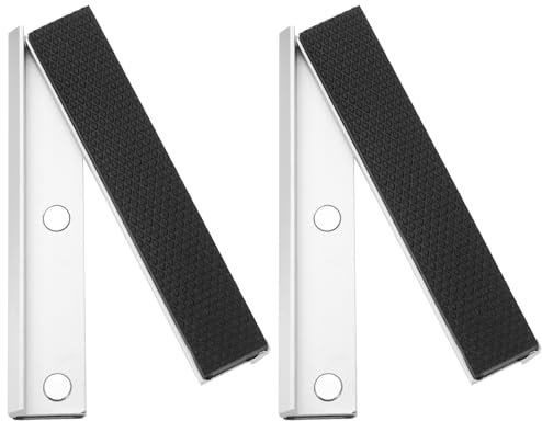 sourcing map Ganasce per morsa in alluminio da 15,2 cm con cuscinetti magnetici piatti in gomma morbida, kit di protezione per morse multiuso per tenere tubi in plastica e legno idraulico nero, 2 set