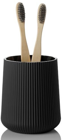 YAUKPH Black Striped Toothbrush Holder