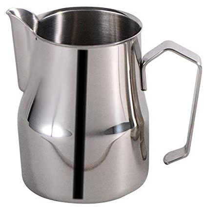 Jarra de acero inoxidable 304 para espumar leche de 750 ml, jarras de vapor de café y leche, adecuadas para espresso y latte, arte espumante