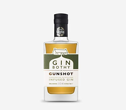 Gin Bothy Gunshot Gin | 37.5% ABV | Award Winning Premium Small Batch Spiced Scottish Gin | Cinnamon, Clove & Honey Infused | Perfect for Birthdays, Christmas & Special Occasions | 70 cl Bottle