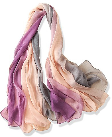 YFZYT Mode kvinnor dam flicka vanliga halsdukar, sommar solskydd strand sarong wrap simning bikini täcka mjukt siden lång hals halsduk sjal, Gradient färg #8, 170*145cm