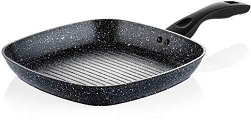 Westinghouse Poêle à griller - Ø 28 cm - Marbre noir - Convient à toutes les sources de chaleur, y compris l'induction - Poêle à steak avec revêtement antiadhésif - Aluminium