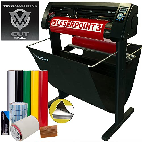 34 LaserPoint 3 Vinyl Cutter Plotter with Contour Cutting, Vinyl, Tape, Tools (Bundle)