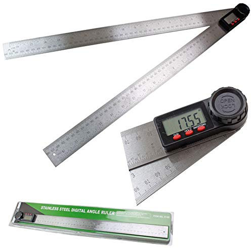 Digital Folding Angle Ruler Extra Long 1m, 2 x 500mm Stainless Steel 0-360 deg