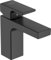 hansgrohe Vernis Shape - Waschtischarmatur mit Zugstangen-Ablauf, Wasserhahn Bad mit Auslauf Höhe 95 mm, Mischbatterie Waschbecken wassersparend (EcoSmart), Mattschwarz, 71561670