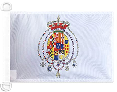 AZ FLAG Bandiera NAVALE Regno delle Due SICILIE 1816 45x30cm - Bandiera MARITIMA SICILIANA - Italia 30 x 45 cm Speciale nautismo