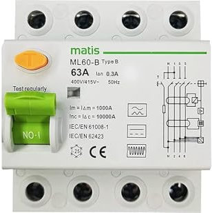 FI-Schutzschalter 63A - 300mA / 4-Pol/Typ B