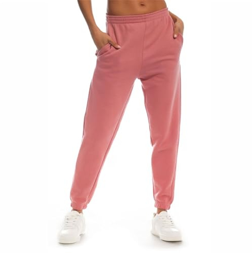 Light & Shade LSLPNT031 - Pantalones Deportivos de Cintura Alta para Mujer, Color Rosa Malva, Talla M