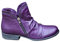 ORANDESIGNE Violett Stiefeletten Damen Flach Spitze Stiefel Kurzstiefel mit Reissverschluss Ankle Boots Frauen Wildleder Schuhe Damenschuhe Mode Elegant Halbstiefel Violett 38 EU