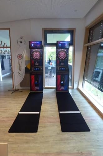 Dartteppich Dartmatte 66 x 300 cm passend für Löwen Dartautomat SM92 SM94 HB8 HB9 HB10 Schwarz