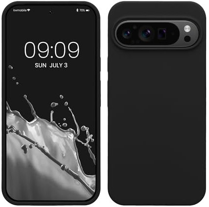 kwmobile Case Compatible with Google Pixel 9 Pro XL Case - TPU Silicone Phone Cover with Soft Finish - Black