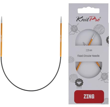 KnitPro Zing Fixed Circular Needles 9 (22.5cm) | 2.25mm