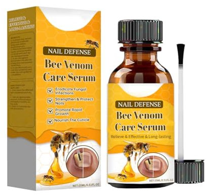 Sérum Ongle D'abeille, Sérum de Traitement au Venin D'abeille pour Défense des Ongles, Sérums pour Ongles au Venin D'abeille Furzero, Renforce les Ongles, Fortifiant pour Ongles Fins (Jaune)
