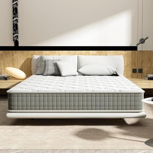 DEWINNER Materasso Memory 140 x 190 cm, spessore 30 cm, materasso a memoria in schiuma, 7 zone, fermezza media, sollievo dei punti di pressione, antiacaro, 140 x 190 x 30 cm