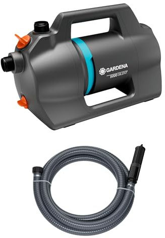 GARDENA Pompe de jardin 5000 Silent suction Set Pompes: 26 pourcent de débit en plus pour la même consommation d'énergie que son prédécesseur, Fonctionnement silencieux (9082-20)