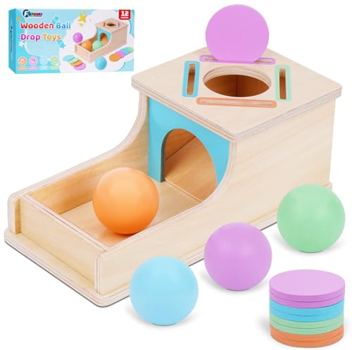 FCSONU Montessori Träleksak för Småbarn 1–3 år|Finmotorik Pedagogisk Leksak | sensorisk leksak, spel barnleksaker, spel och leksaker, småbarnsleksak, julklapp födelsedagspresent bebis pojkar flickor