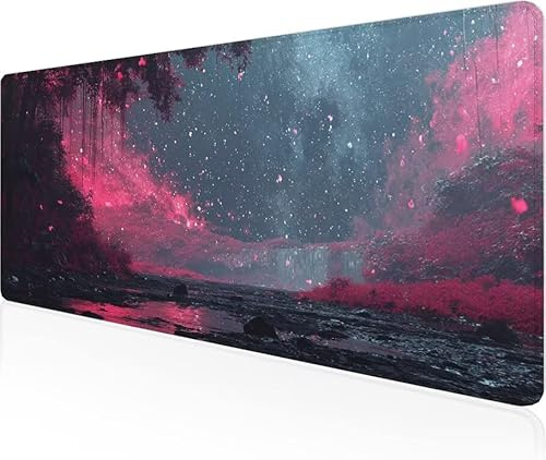 Mouse Pad Starry Sky Gaming Mouse Pad Fantasy Large Desk Mat 1000x400x3mm,Work From Home Essentials Non-Slip Rubber Base Special Textured Water-Resistant Surface Wear-Resistant For Laptop Y1-1004