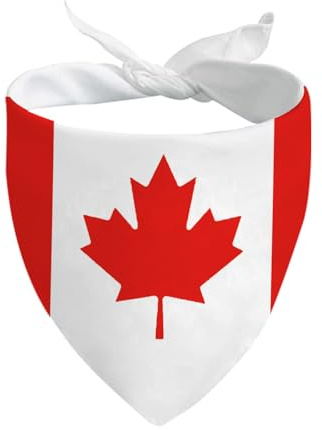 Hundhalsduk kanadensisk flagga hundar bandana justerbar triangelduk tvättbar hundhalsduk för födelsedagar fester vardagskläder