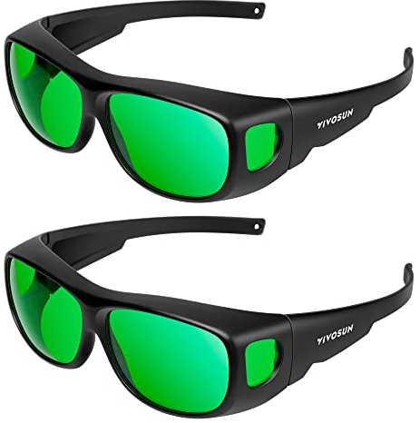 VIVOSUN Paquete de 2 Vasos LED para Sala de Cultivo Hidropónico de Interior con Estuche para Gafas