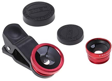 Camera Lens Kit for - 3 in 1 Wide Angle Lens & Macro Lens & Fisheye Lens Phone Lens- Clip on Phone Accessories for 6S/7/8/X