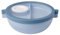 Mepal - Meal Prep Boxen Vita - Bento Schüssel - Brotdose mit Fächern - Extra Fach mit Deckel, Dressing-Deckel & Tablett - Bentobox - 1500 ml - Nordic blue