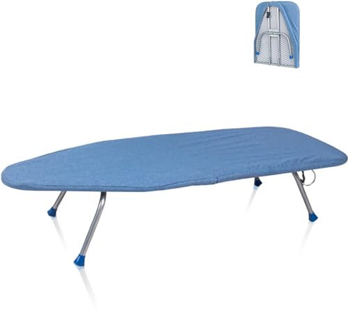 Kongming Asse da Stiro da Tavola pieghevole salvaspazio, Mobile da Stiro con Piedini antiscivolo e Telaio in metallo per stira Camicie 81 x 30 x16cm