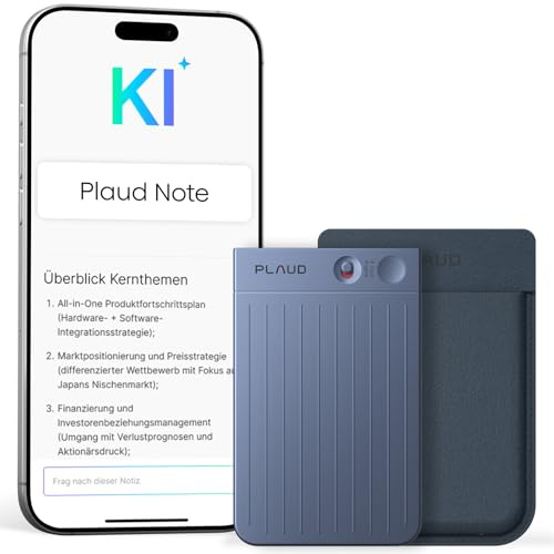 Plaud Note Enregistreur Vocal IA avec Étui, Dictaphone et Enregistreur Vocal Numérique, Contrôle Via App, Transcription et Résumé IA, Team Plan, 112 Langues Conçu pour Conférences, Réunions et Appels