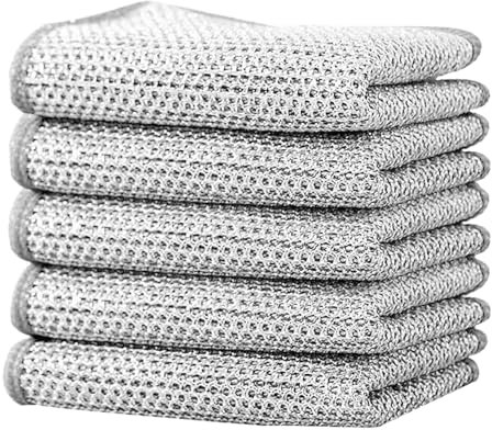 Chiffon de vaisselle en fil d'acier multifonction (25, couleur simple couche, 20 cm)