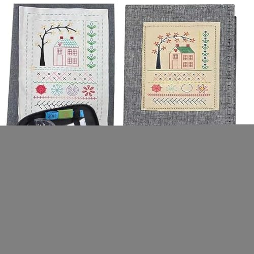 Embroom Embroidery StitchBook - Libro de bordado con kit de herramientas de 143 puntos de bordado DIY para principiantes y entusiastas incluyendo agujas de alambre tijeras guía