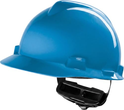 MSA V-Gard Elmetto da cantiere - casco protettivo non ventilato per cantiere & elettricisti - Leggero elmetto secondo DIN EN 397 per il lavoro - Blu