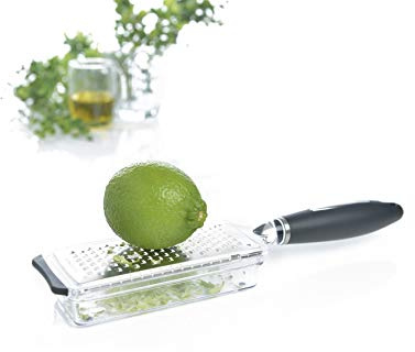 Mastrad f21955 Reibe Zestenreißer, Kunststoff, schwarz, 29,7 x 7,5 x 3 cm