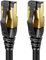 deleyCON 10m CAT8.1 LAN Kabel Patchkabel Netzwerkkabel - RJ45 LAN DSL Kabel Kupfer S/FTP Schirmung 2000 MHz 40 Gbit - CAT.8 Ethernet Kabel RJ45 Stecker vergoldet - Schwarz