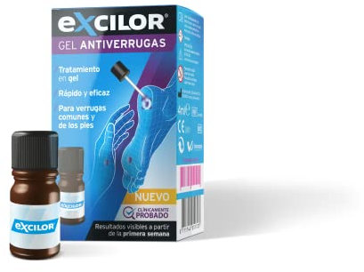 EXCILOR, Tratamiento Gel Antiverrugas, Gel Eficaz Para El Tratamiento De Las Verrugas Comunes, Fácil De Usar, Clínicamente Probado, 4 ml