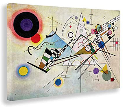 Quadro Moderno KANDINSKY Quadri moderni da Parete grande XXL Stampa su tela Canvas Decorazione muro Murale pittori arte Soggiorno Arredo Camera da letto Cucina (Kandinsky I, 70x100 centimetri)